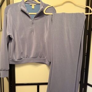 Victoria's Secret Lavender Half-Zip Lounge Set